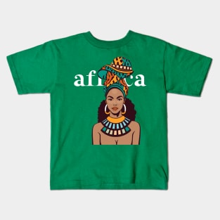 Afrocentric Woman Africa Kids T-Shirt